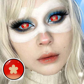 Lentes de contacto de color rojo Hutao para cosplay de Genshin Impact